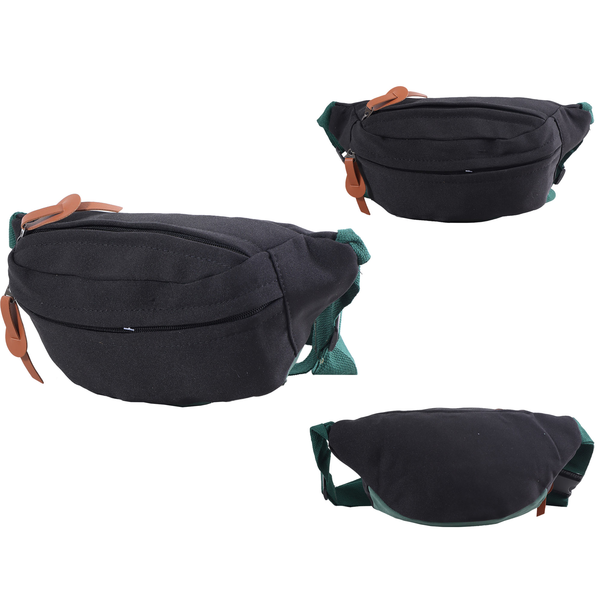 (image for) 8044 Black and Green Waist Bag